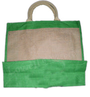 STAR PATCH JUTE SHOPPING BAG