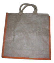 FLOWER DESIGN JUTE SHOPPING BAG