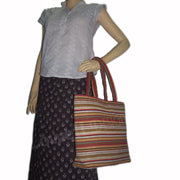 JUTE HANDLOOM  BEACH BAG