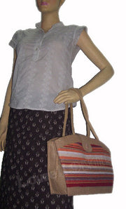 JUTE HANDLOOM  BEACH BAG