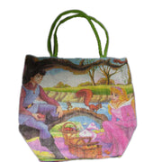 DIGITAL PRINT JUTE LADIES BAG