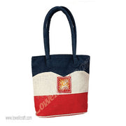 THREE TONE EMBEROIDERY BAG
