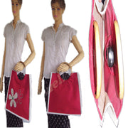 TWO FLOWER JUTE SHOPPING BAG