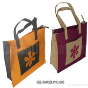 BIG SIZE FLOWER DESIGN  JUTE BAG