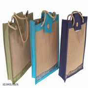 ZARI BORDER JUTE BAG