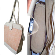 HERRING BONE FABRICJUTE BAG