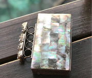 BLACK MOTHER OF PEARL EVENING CLUTCH BAGS