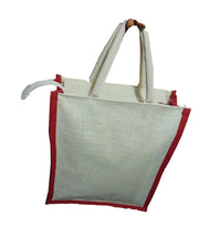 FlowerPrint Jute GroceryBag(12