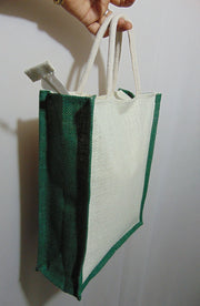 FlowerPrint Jute GroceryBag(12