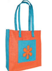 SMALL FLOWER DESIGN JUTE BAG