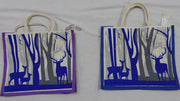 Jungle Print jute Tote Bag(14