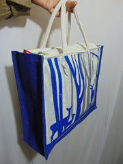 Jungle Print jute Tote Bag(14