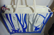 Jungle Print jute Tote Bag(14