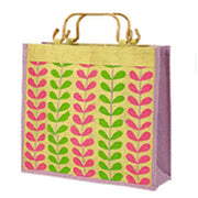 SHOPPING BAG WITH LEAF DESIGN