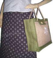 BIG SIZE WOODEN BUTTON JUTE BAG