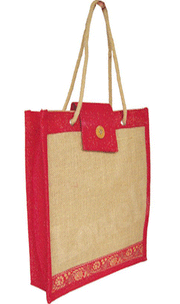 BIG SIZE WOODEN BUTTON JUTE BAG