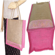 JUTE SHOPPING BAG WITH BORDER