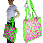 FLOWER EMBROIDERY JUTE BAG