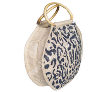ANIMAL PRINT JUTE BAG