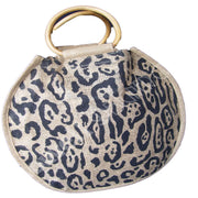 ANIMAL PRINT JUTE BAG