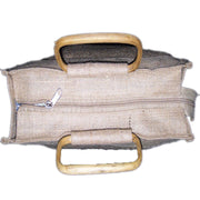 RIBBED JUTE SHOPPING BAG