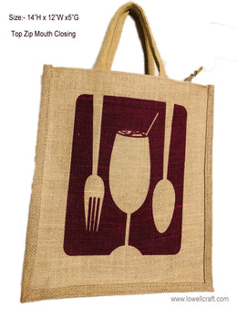 JUTE PRINTED  TOTE BAG