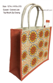 NATURAL RECYCLE PRINTED JUTE BAG