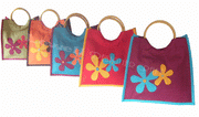 PATCH EMBROIDERY JUTE BAG