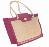 JUTE  BAG WITH ZARI BORDER