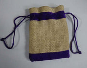 small jute Drawstring Gift Wedding Pouch