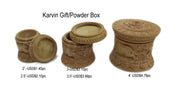 ROUND WOOD CARVING GIFT BOX