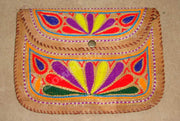 EMBROIDERY  LEATHER CLUTCH BAG