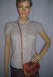 EMBROIDERY  LEATHER CLUTCH BAG