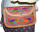 EMBROIDERY  LEATHER CLUTCH BAG
