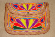 EMBROIDERY  LEATHER CLUTCH BAG