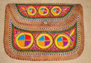 EMBROIDERY  LEATHER CLUTCH BAG