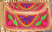 EMBROIDERY  LEATHER CLUTCH BAG