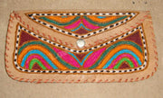 WOMEN'S HANDMADE EMBROIDERY  LEATHER CLUTCH BAG
