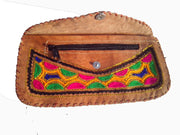 WOMEN'S HANDMADE EMBROIDERY  LEATHER CLUTCH BAG