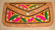 WOMEN'S HANDMADE EMBROIDERY  LEATHER CLUTCH BAG