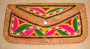 WOMEN'S HANDMADE EMBROIDERY  LEATHER CLUTCH BAG