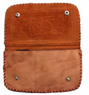 EMBROIDERY  LEATHER CLUTCH BAG