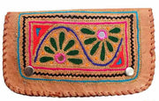 EMBROIDERY  LEATHER CLUTCH BAG
