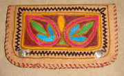 EMBROIDERY  LEATHER CLUTCH BAG