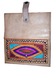 EMBROIDERY  LEATHER CLUTCH BAG