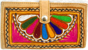 EMBROIDERY  LEATHER CLUTCH BAG