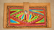 EMBROIDERY  LEATHER CLUTCH BAG
