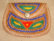 EMBROIDERY  LEATHER CLUTCH BAG