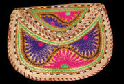 EMBROIDERY  LEATHER CLUTCH BAG