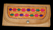 EMBROIDERY  LEATHER CLUTCH BAG